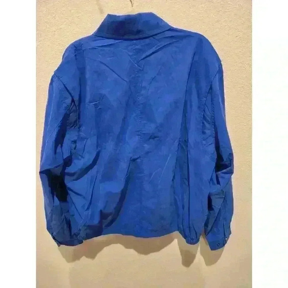 London Fog Men's Blue Windbreaker Golf Jacket Size L Zip Front Gorpcore Casual - Picture 9 of 14